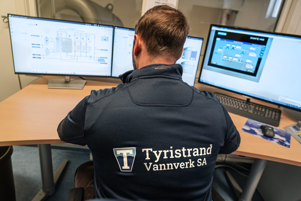 Lokalt landskap brukt på Tyristrand Vannverks nettside